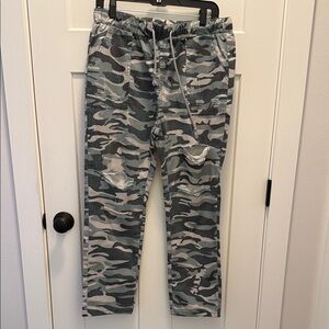 Camouflage Straight Leg Women's Pants